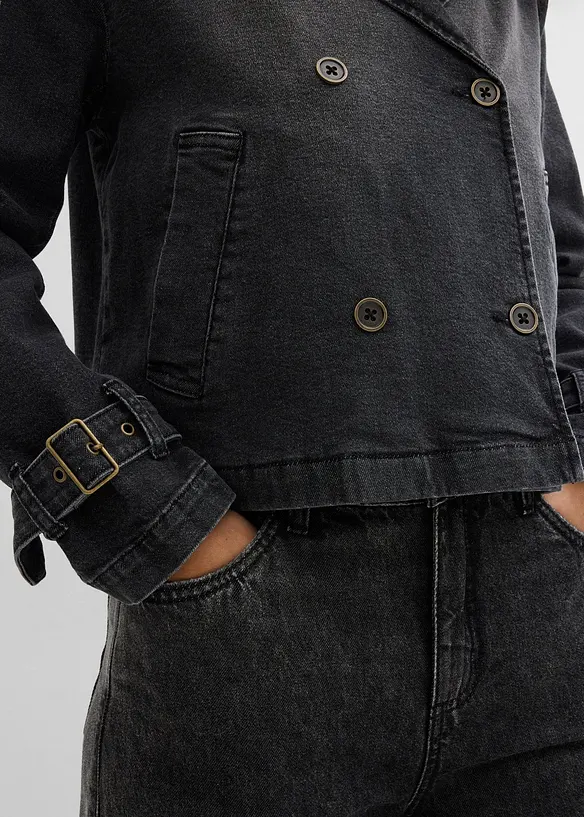Trench court en denim, bonprix