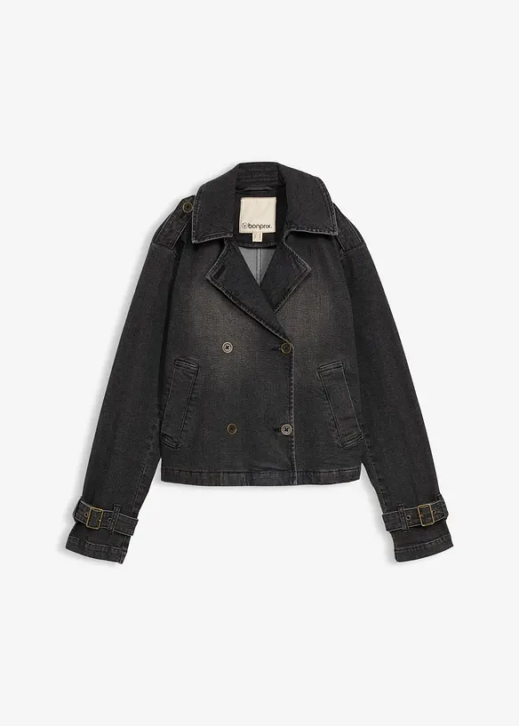 Trench court en denim, bonprix