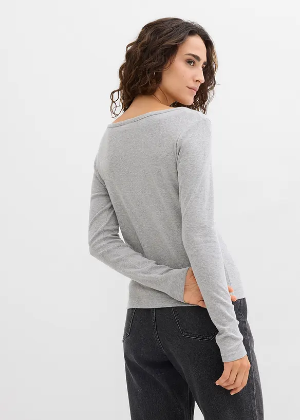 T-shirt manches longues 100% coton, bonprix