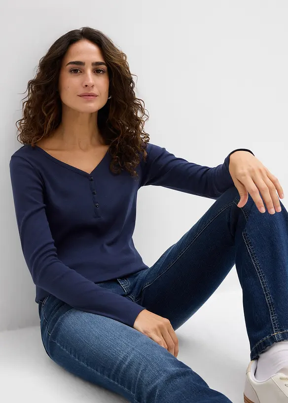 T-shirt manches longues 100% coton, bonprix