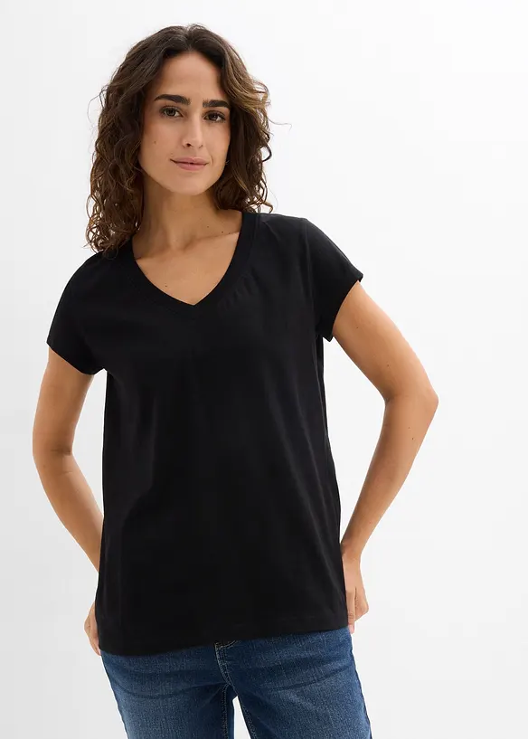 Lot de 2 T-shirts 100% coton, bonprix