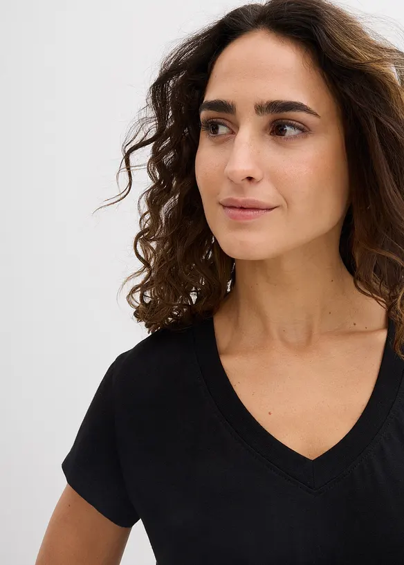 Lot de 2 T-shirts 100% coton, bonprix