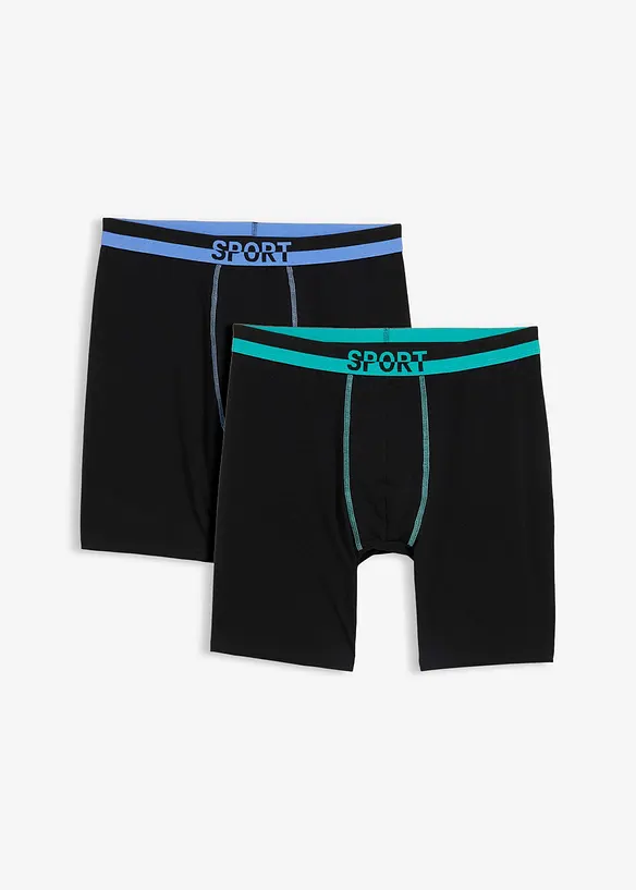 Lot de 2&nbsp;boxers longs et doux, bonprix