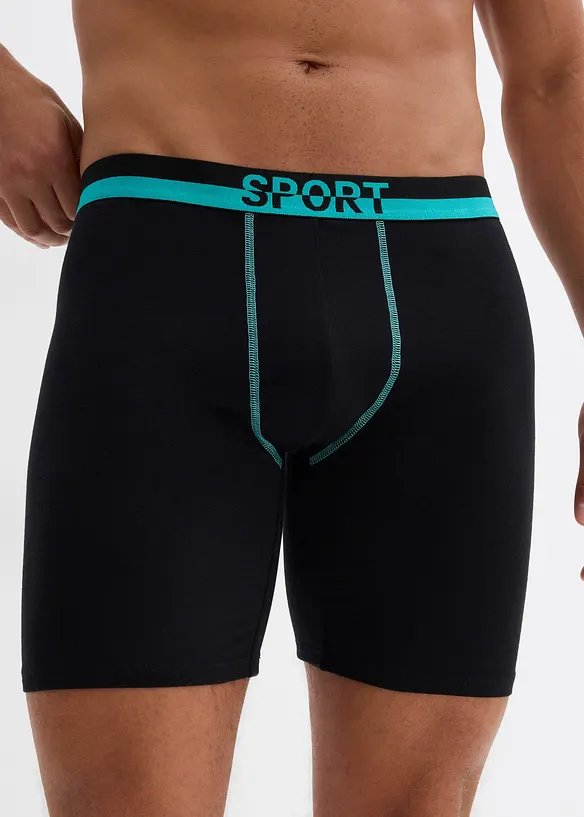 Lot de 2&nbsp;boxers longs et doux, bonprix