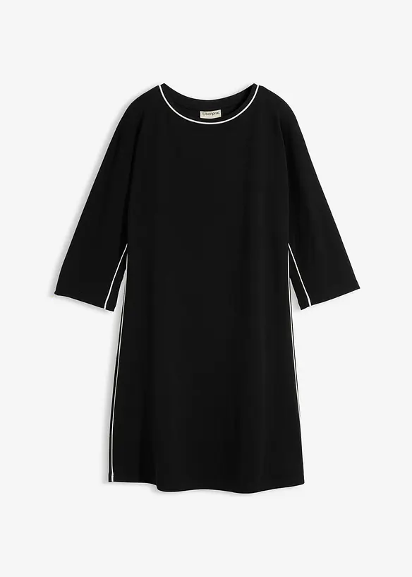 Robe en jersey &agrave; passepoil contrastant, bonprix