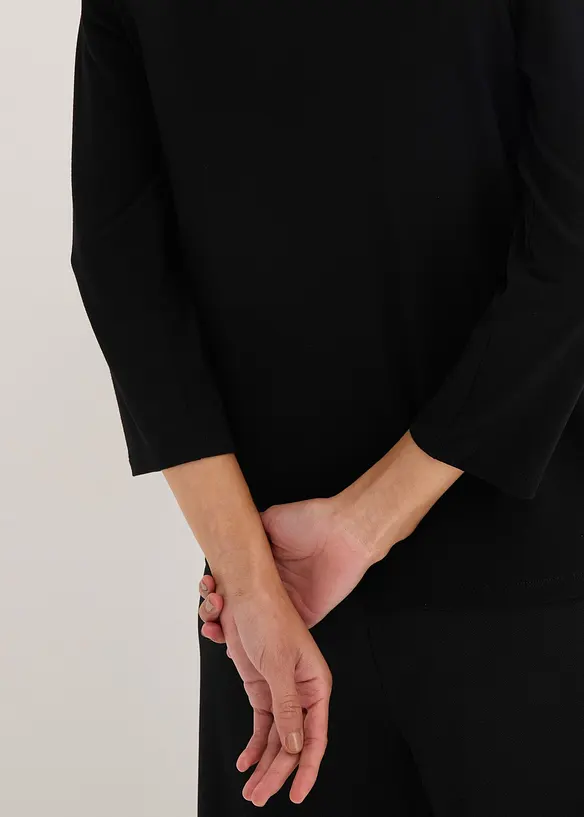 T-shirt &agrave; liser&eacute; contrastant, bonprix