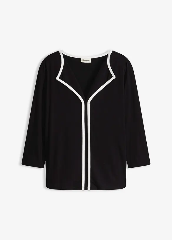 T-shirt &agrave; liser&eacute; contrastant, bonprix