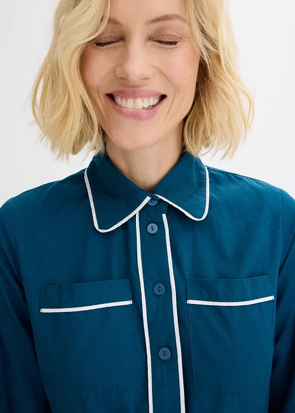 Robe en popeline de coton, sans repassage, bonprix