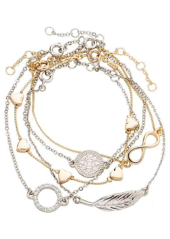 Set de bracelets (ens. 5 pces), bonprix