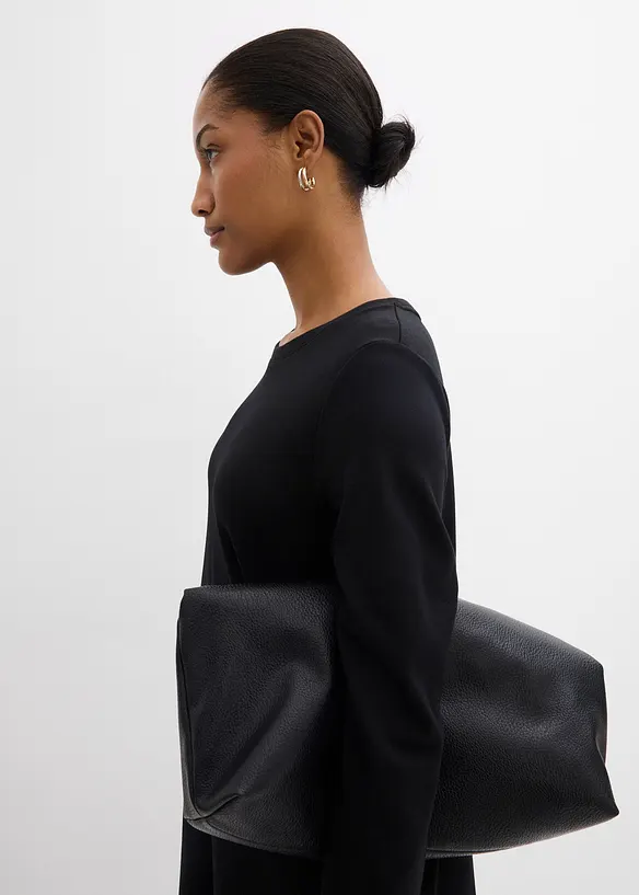 Robe en mati&egrave;re T-shirt, coupe trap&egrave;ze, bonprix