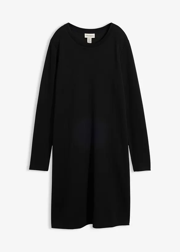 Robe en mati&egrave;re T-shirt, coupe trap&egrave;ze, bonprix