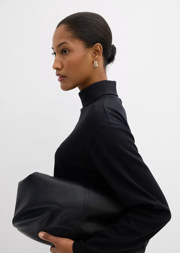 T-shirt col roul&eacute; 100% coton, bonprix