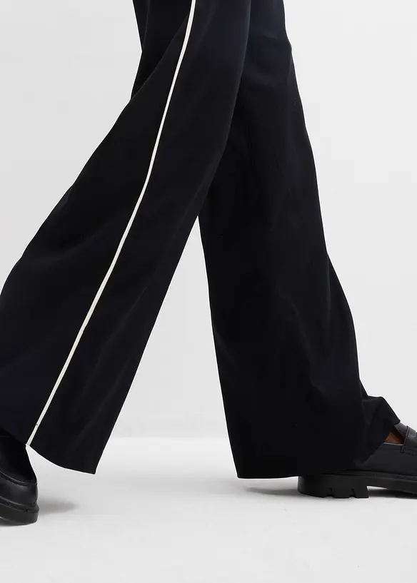 Pantalon large &agrave; pinces, bonprix
