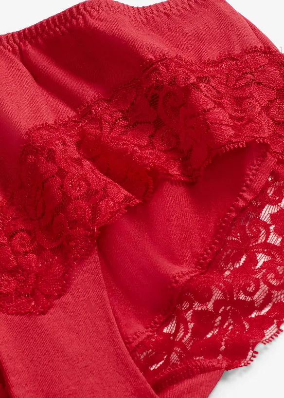 Lot de 4 culottes &agrave; dentelle, bonprix