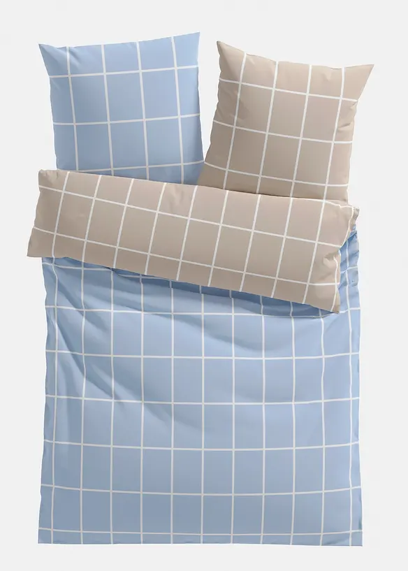 Parure de lit r&eacute;versible en coton m&eacute;lang&eacute;, bonprix