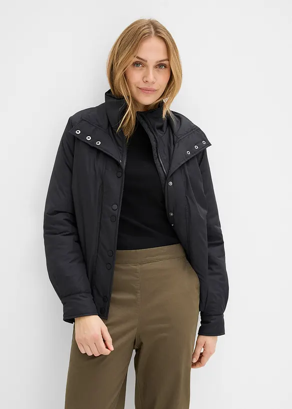 Pantalon &agrave; enfiler en coton &eacute;lastiqu&eacute;, bonprix