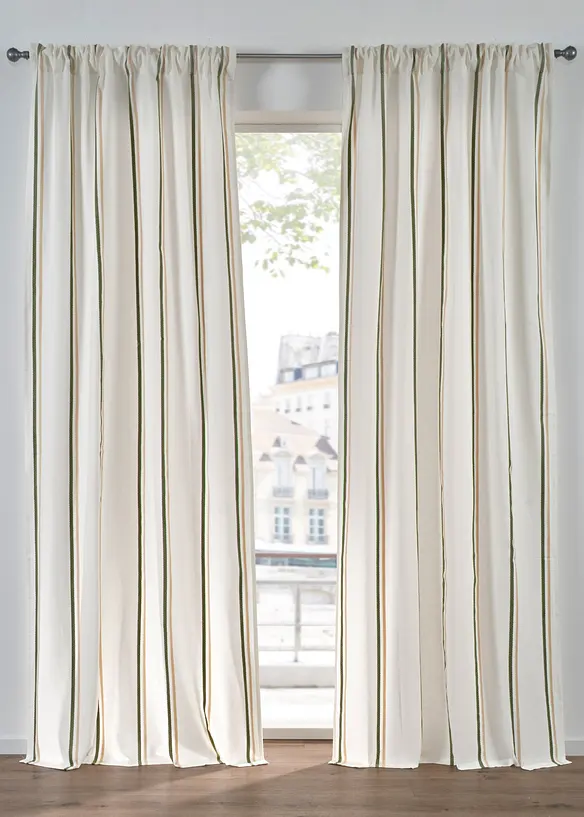 Rideau &agrave; rayures tiss&eacute;es (1&nbsp;pce), bonprix