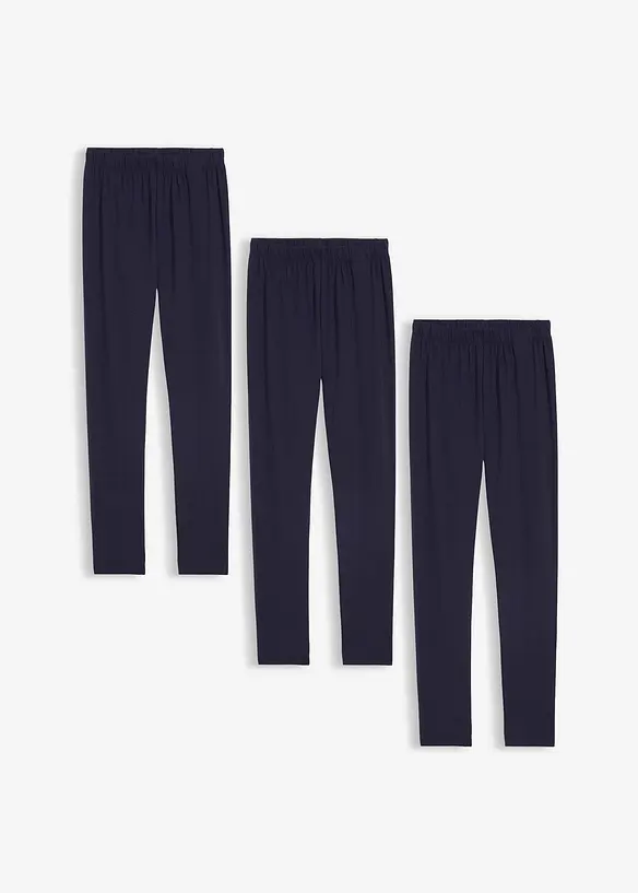 Lot de 3 leggings en coton extensible, bonprix