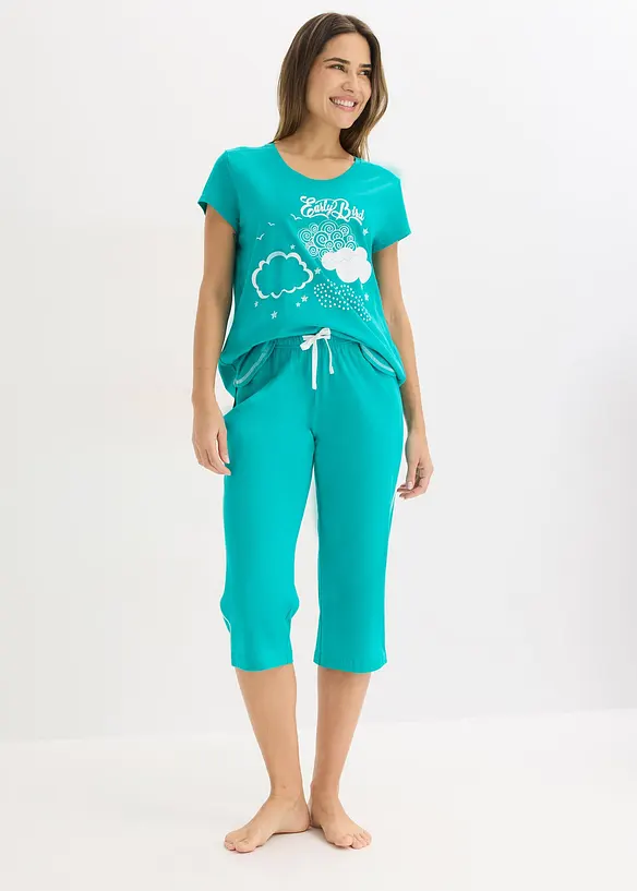 Pyjama corsaire 100% coton, bonprix