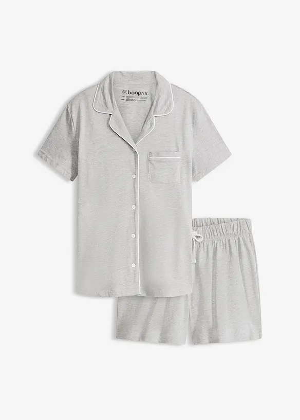 Pyjashort avec chemise boutonn&eacute;e, bonprix