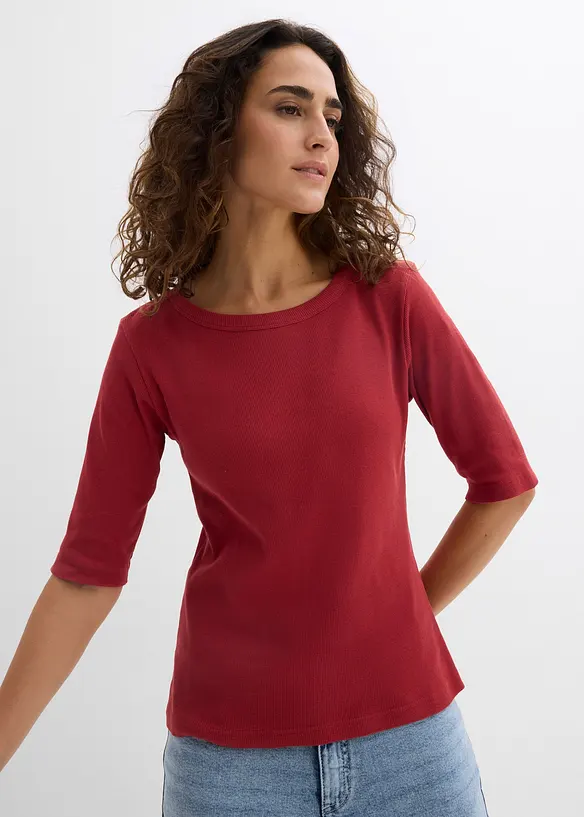 Lot de 2 t-shirts en coton c&ocirc;tel&eacute;, bonprix