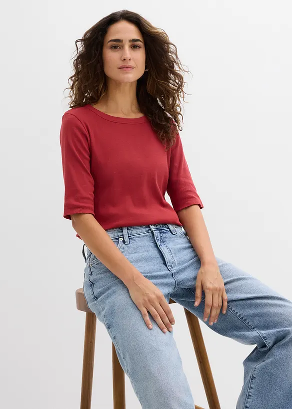 Lot de 2 t-shirts en coton c&ocirc;tel&eacute;, bonprix