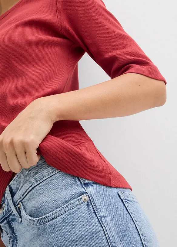 Lot de 2 t-shirts en coton c&ocirc;tel&eacute;, bonprix