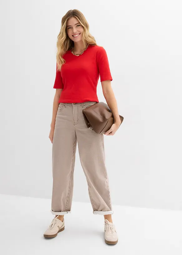 Lot de 2 T-shirts c&ocirc;tel&eacute;s, bonprix