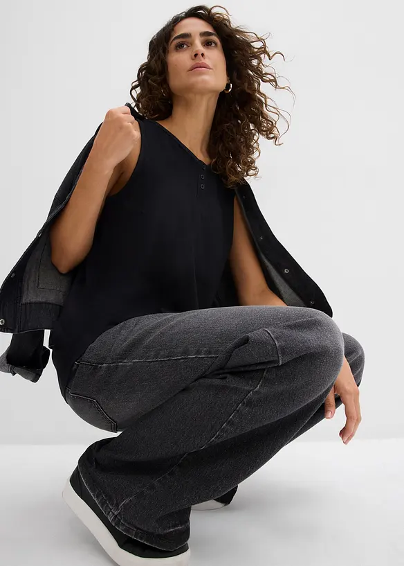 Lot de 2 tops 100% coton, bonprix