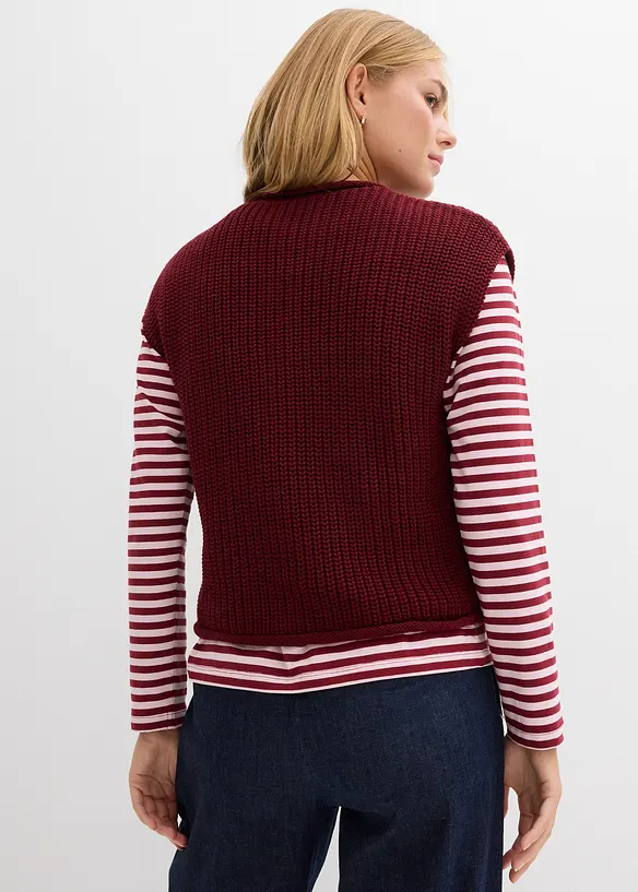 Gilet sans manches en maille avec des poches, bonprix