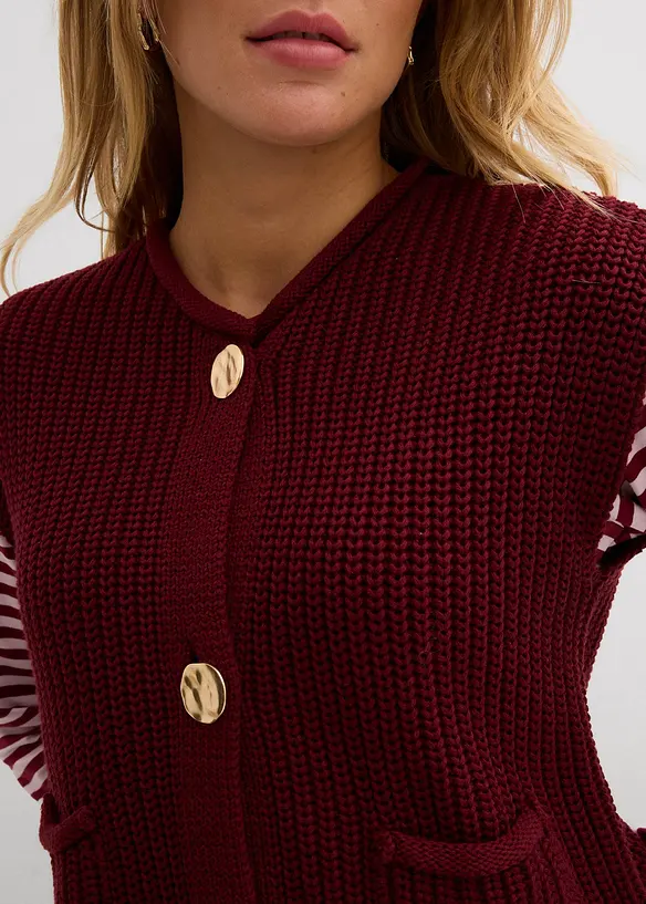 Gilet sans manches en maille avec des poches, bonprix