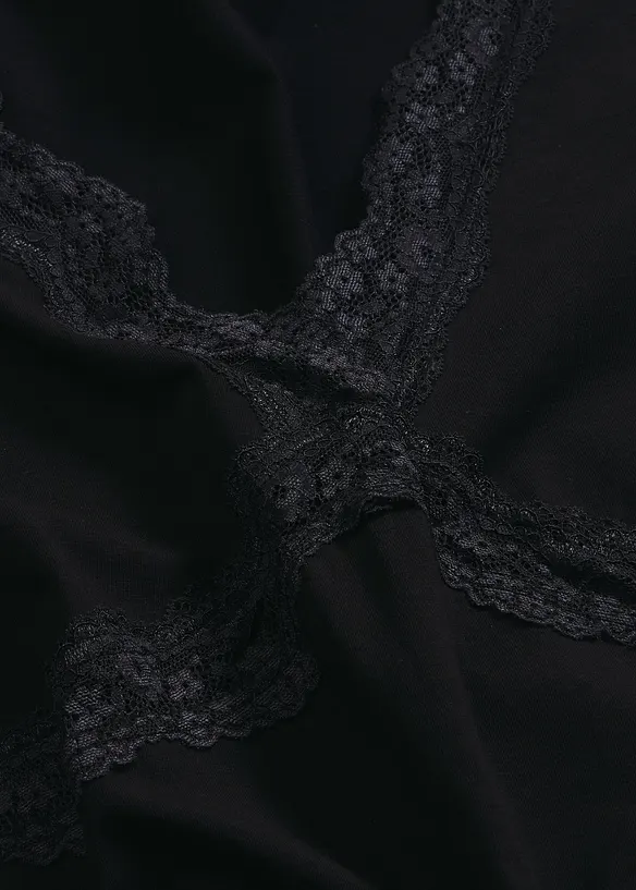 Pyjama &agrave; empi&egrave;cement en dentelle, bonprix