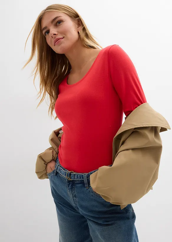 T-shirt manches longues 100% coton, bonprix