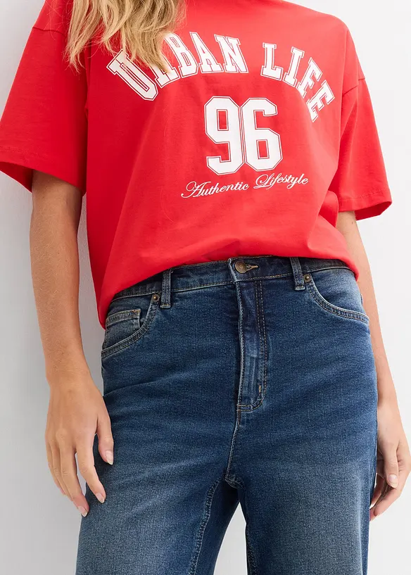 Jean ample et droit, taille haute, bonprix