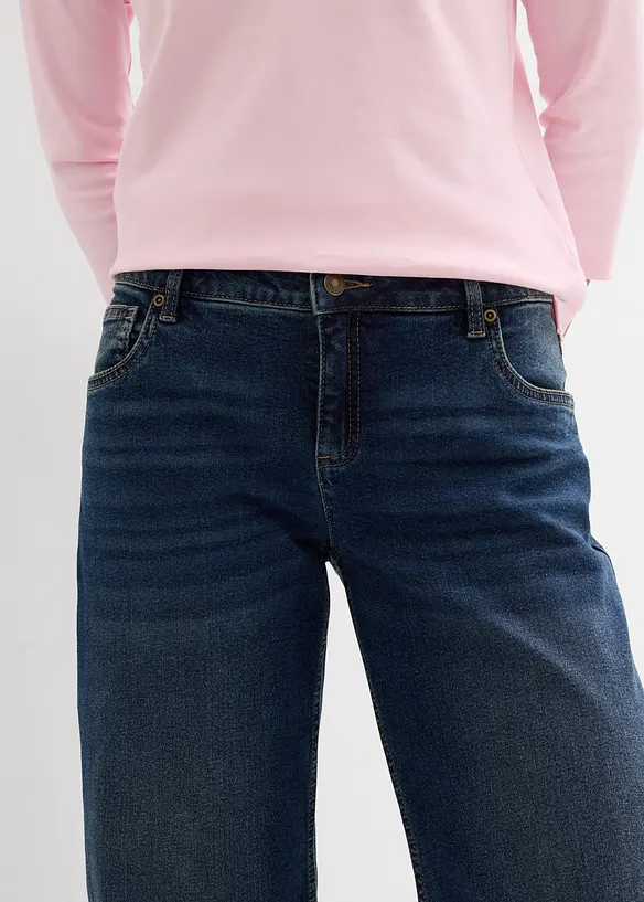 Jean barrel, taille mi-haute, bonprix