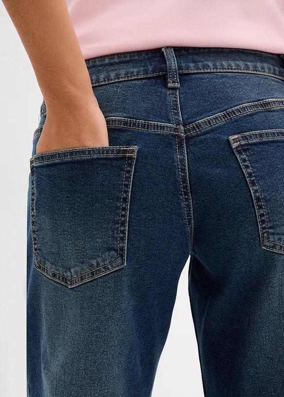 Jean barrel, taille mi-haute, bonprix