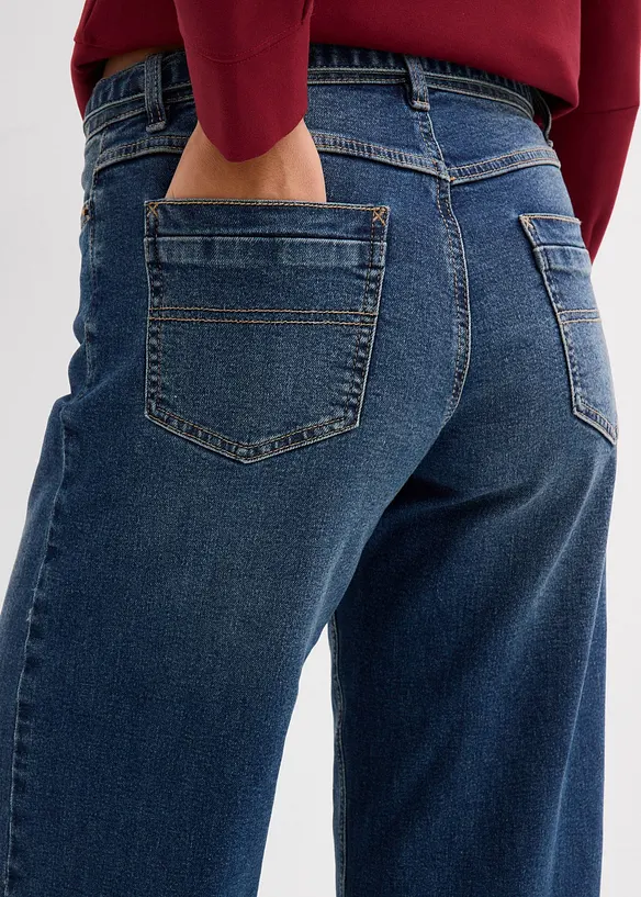 Jean large taille mi-haute, long, bonprix
