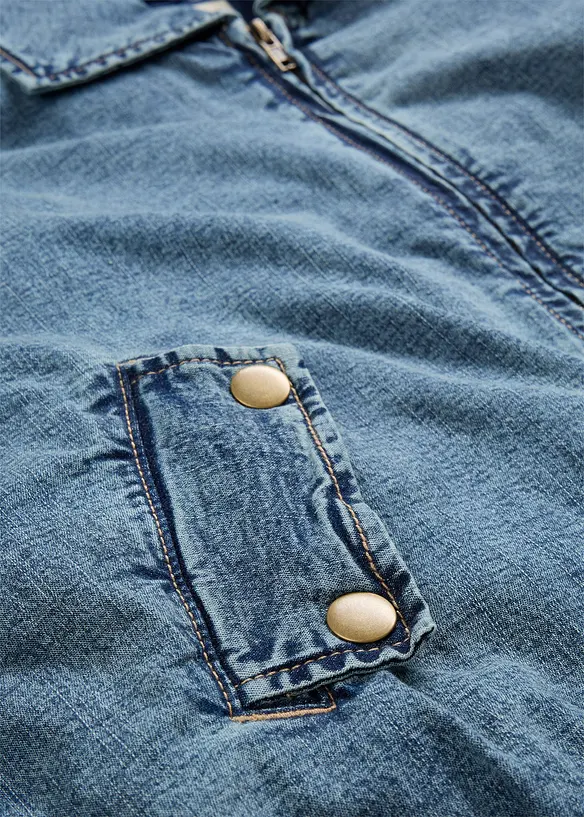 Veste chaude en jean, base bubble, bonprix