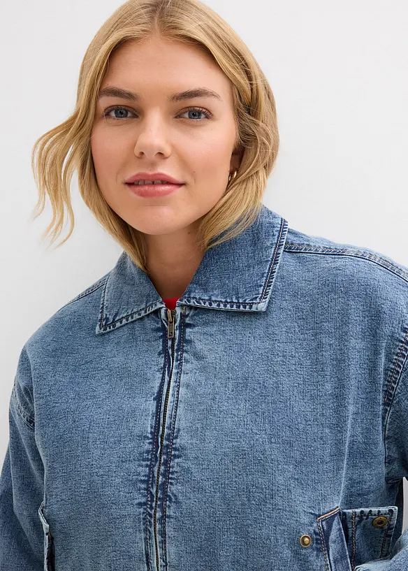 Veste chaude en jean, base bubble, bonprix