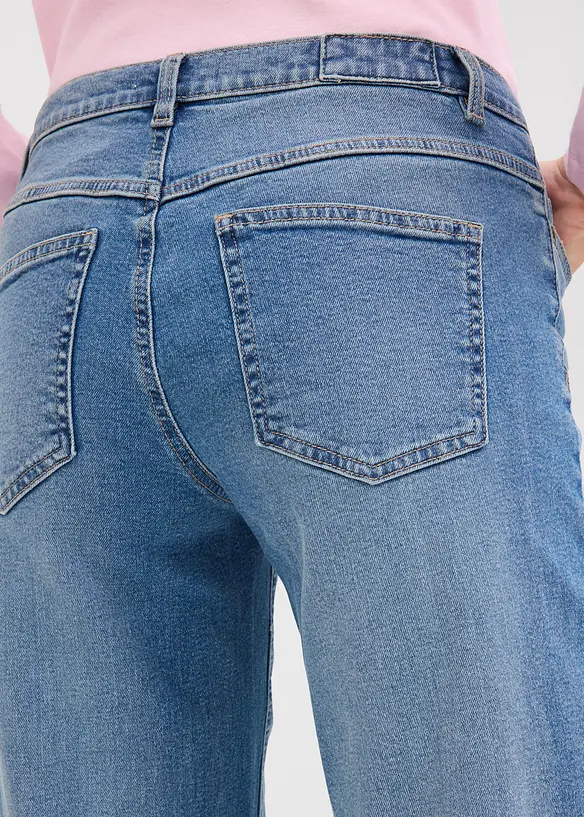 Jean large taille mi-haute, long, bonprix