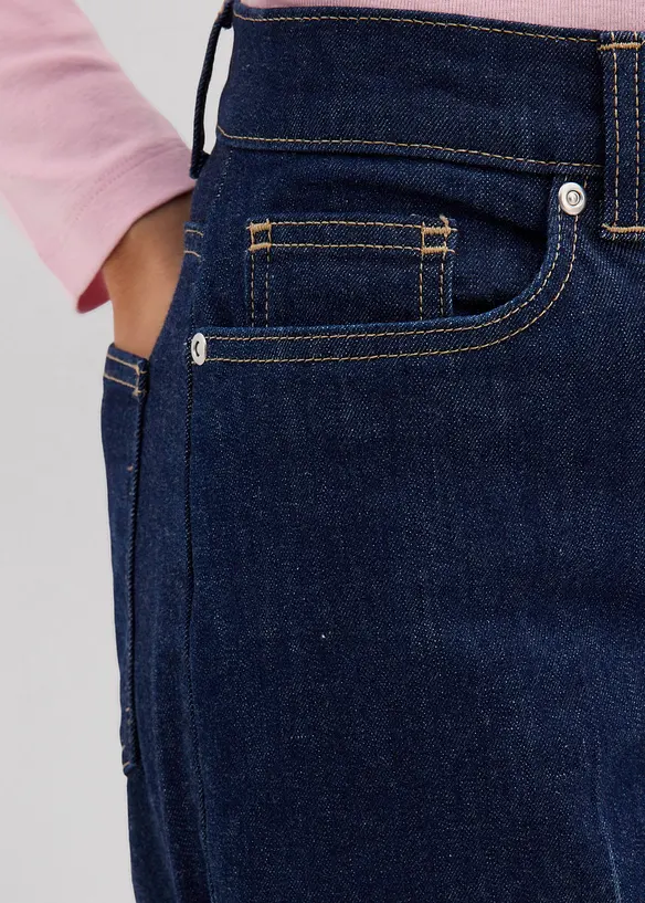 Jean droit loose taille mi-haute, long, bonprix