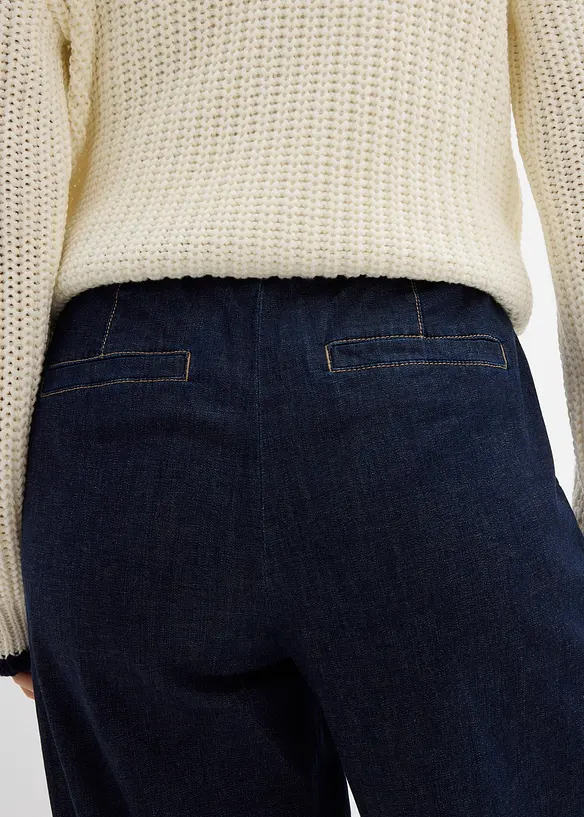 Jean barrel taille mi-haute &eacute;lastiqu&eacute;e, bonprix