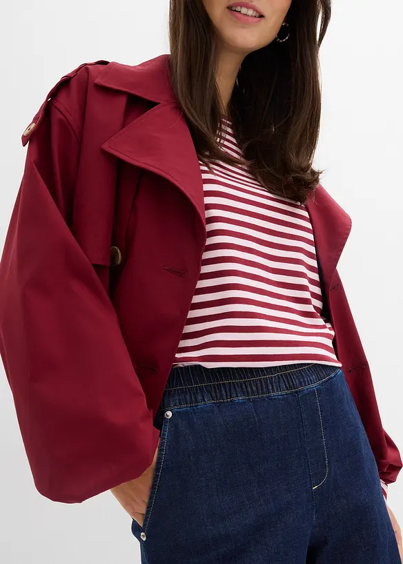 Jean barrel taille mi-haute &eacute;lastiqu&eacute;e, bonprix