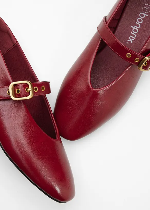 Ballerines &agrave; bride et &oelig;illets, bonprix