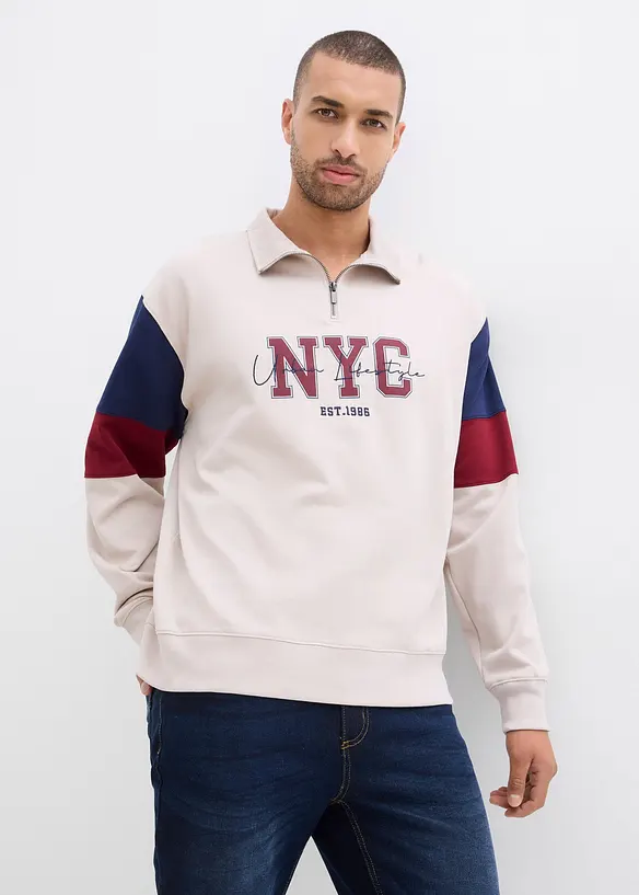 Sweat-shirt loose 100% coton, bonprix