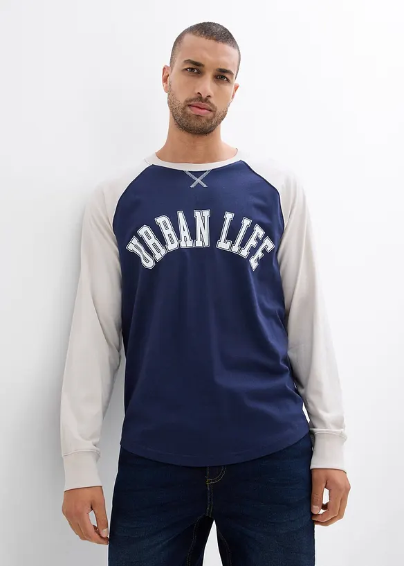 T-shirt manches longues 100% coton, bonprix