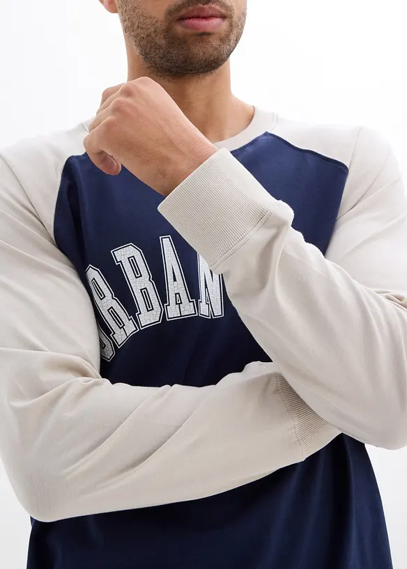 T-shirt manches longues 100% coton, bonprix