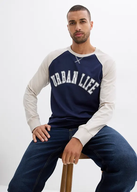 T-shirt manches longues 100% coton, bonprix