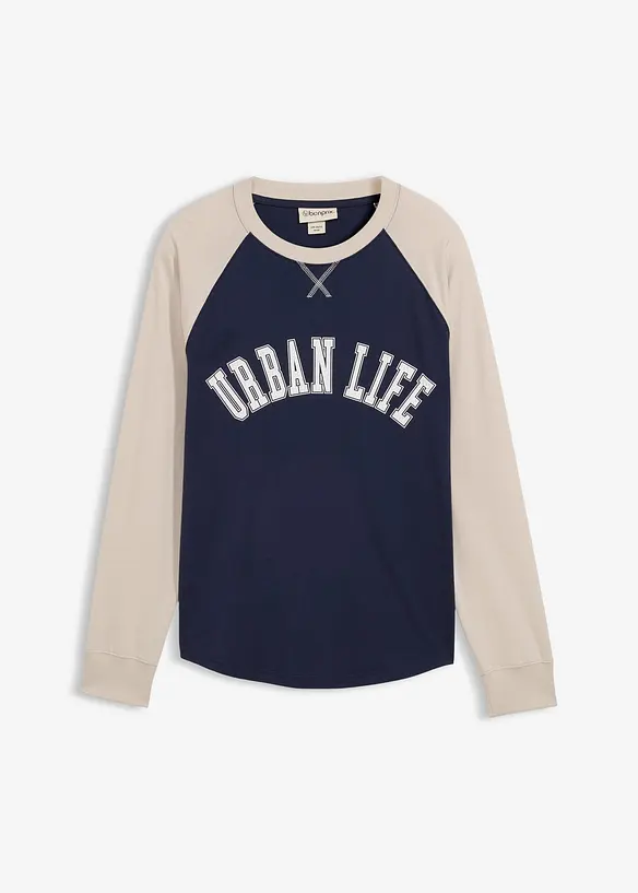 T-shirt manches longues 100% coton, bonprix