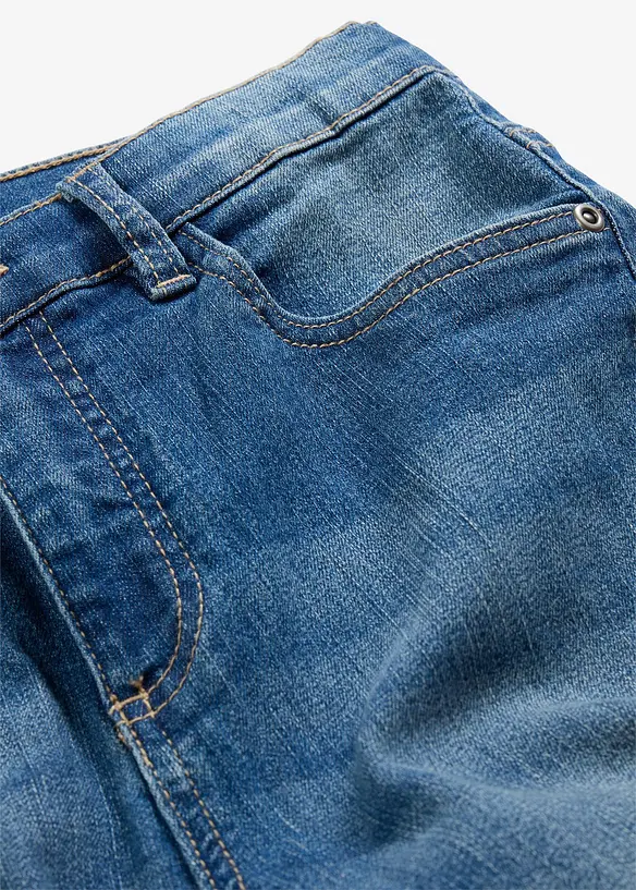 Jean skinny extensible &agrave; taille r&eacute;glable, droit, bonprix